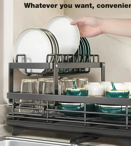 Dish Drying Rack Kitchen Adjustable Stainless Steel 2