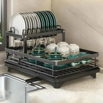 Dish Drying Rack Kitchen Adjustable Stainless Steel 2